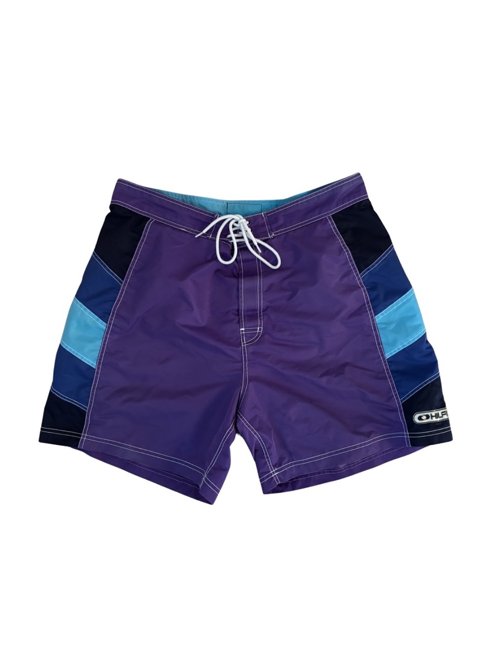 Tommy Hilfiger Y2K Purple Colorblock Swim Trunks